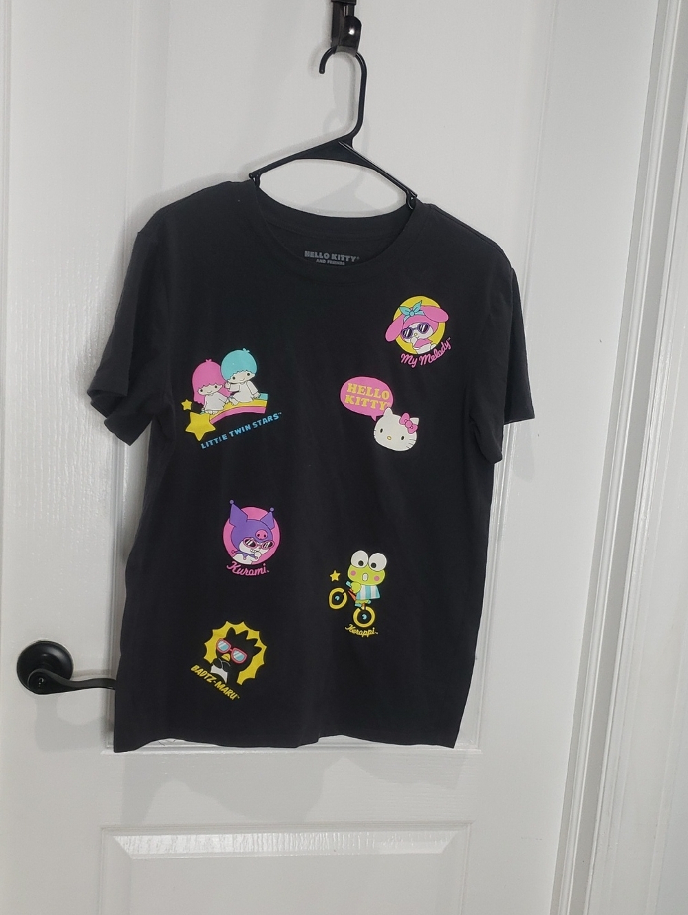 Hello Kitty And Friends Black T-Shirt Size Medium